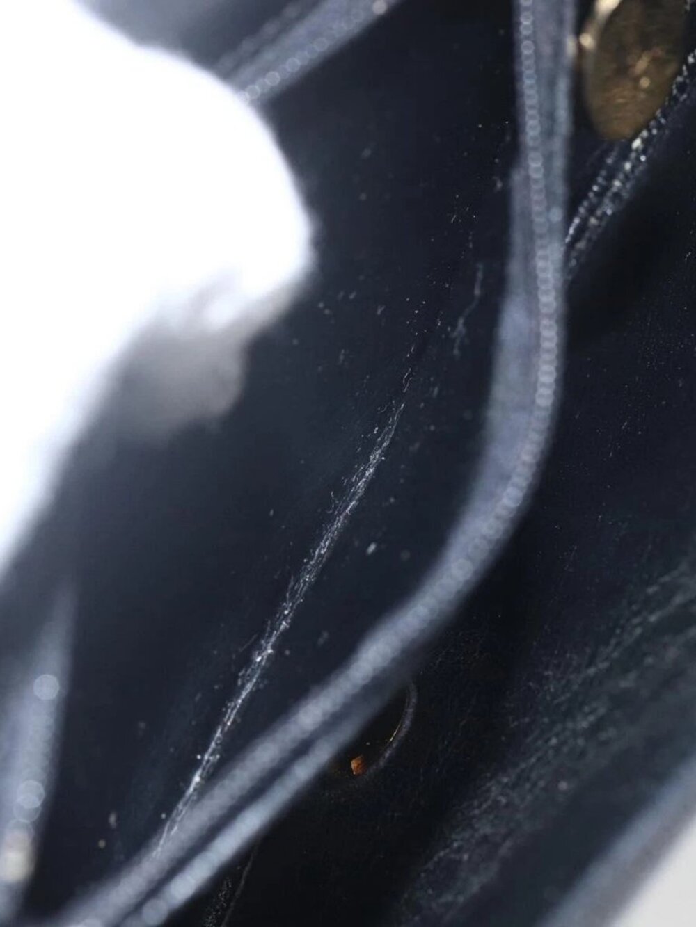 Christian Dior Shoulder Bag Leather Black Gold Auth 159033 - Picture 13 of 16